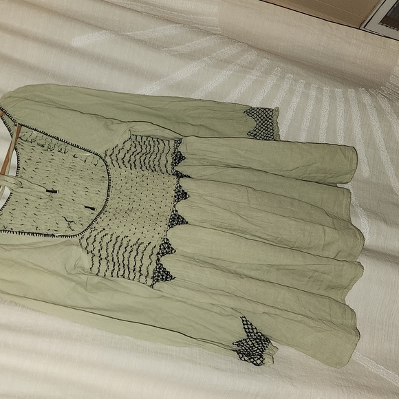 Nwot Free People What a feeling tunic/ dress color sage combo - Picture 11 of 15